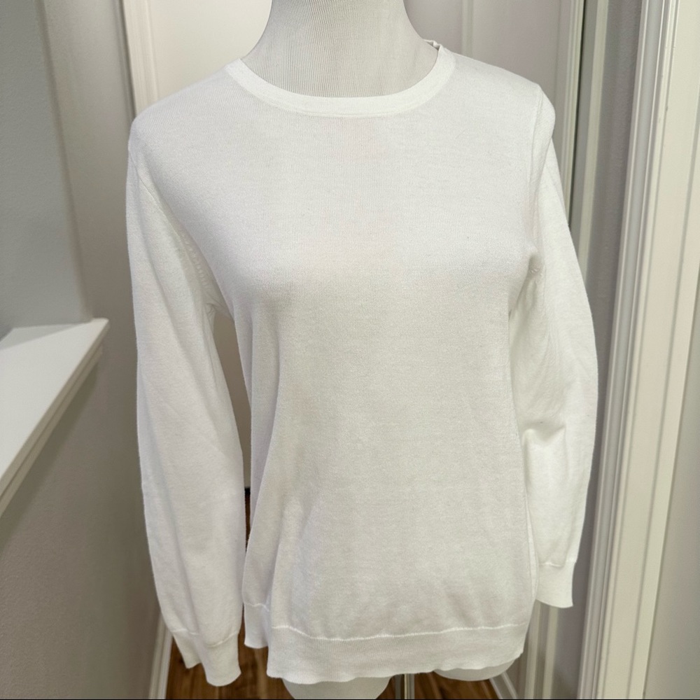 J.Crew Factory Cotton Teddie Sweater White